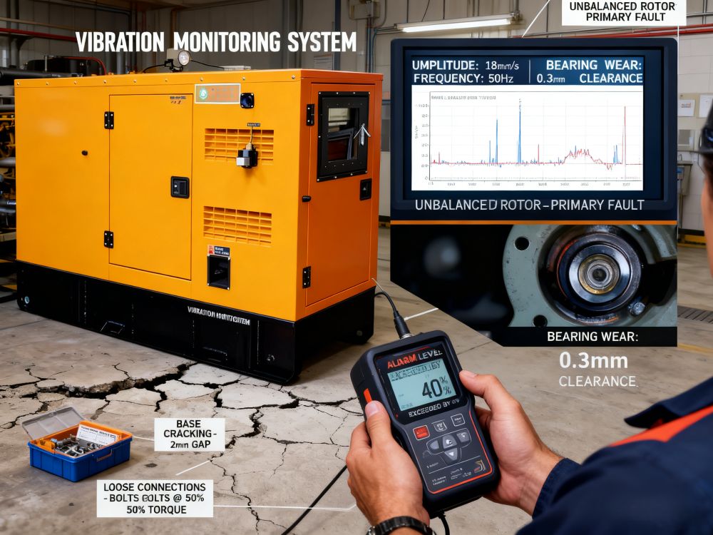 What causes a generator to vibrate?